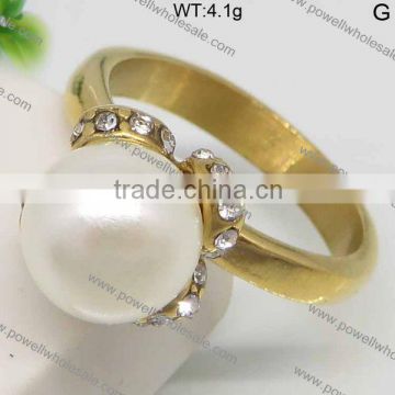 Guangzhou Factory Wholesale stainless steel bow tie ring with rhinestone