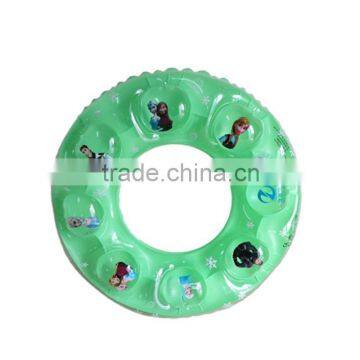 High Quality Inflatable PVC Donut Swim Ring, Cartoon Minions/frozen Customized Swim Ring for Baby