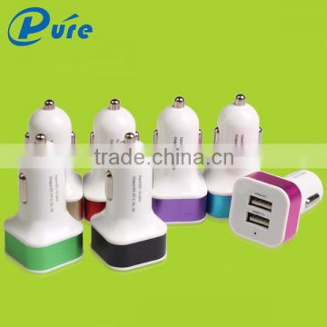 Factory price good design 2 port wholesale usb car charger adapter for ipad and mobile phone