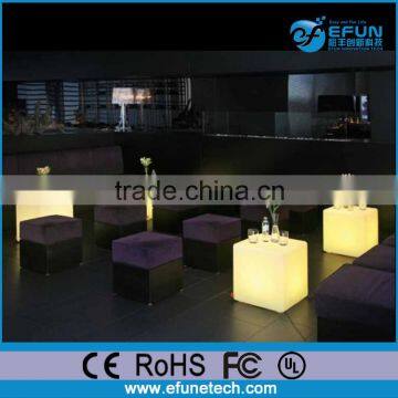 rechargable rgb plastic led light sitting cubes,led cube