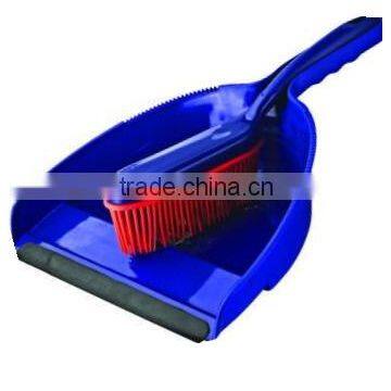 Dustpan and Rubber Bristles Brush Set Plastic Dust Pan Brush 2 in 1 Set HD5001