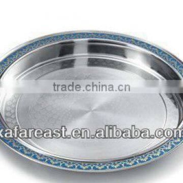 flower side in round plate