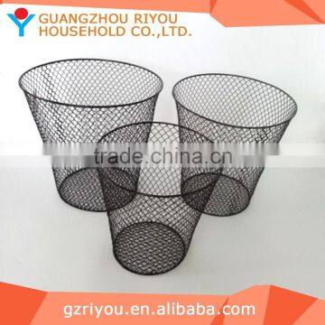 Home usage floor stand metal household bulk metal wire wire trash basket