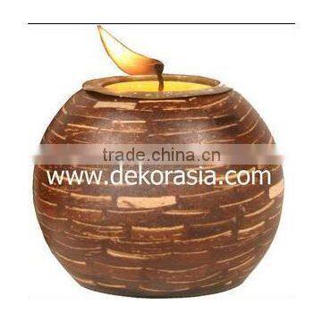 Coco Shell Candle And Holder