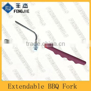 BBQ Accessory Telescopic Stainless Steel Roasting Fork