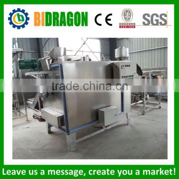 LPG Heating Oily Seeds Cocoa Beans Rotary Roaster Machine