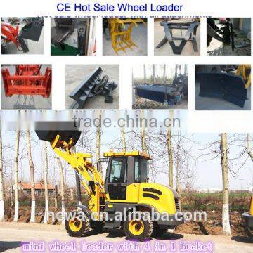 2016 hot sale 1.2tons hydraulic transmission wheel loaders