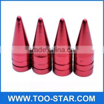 4 PIECES/UNIT RED LONG SPIKED VALVE STEM CAPS METAL THREAD KIT/SET FOR RIM/WHEEL/TIRES