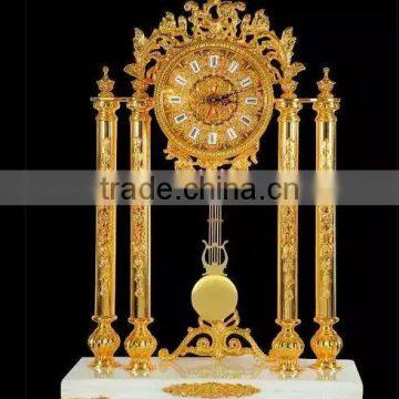 Luxury Royal Crown Brass Clocks, Brass Wall Clocks, Brass Floor Clocks 24K Gold Plated, Brass Mounted Art photo-2