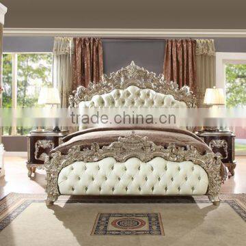Luxury French Rococo Hand Carving Wooden Bedroom Set/Royal Palace King Size Bed(MOQ=1 SET) photo-5