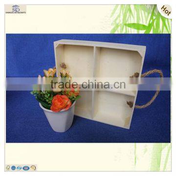Free Sample Handles Grids Food Beverage Wood Pallet Tray photo-4