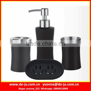 Black Coat Stainless Steel 4 In 1 Bathroom Set