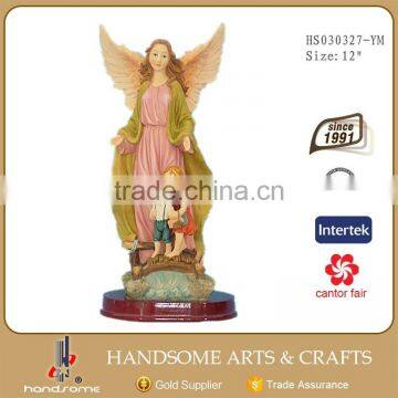 8.5 Inch Resin Craft Religious Items Home Decoration Guardian Angel Statues photo-6