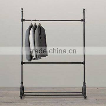 Fashion design super mall clothes store hanging metal clothes display rack