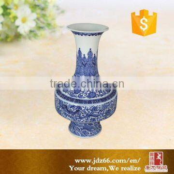 Hot Selling Antique Chinese Blue and White Ceramic Porcelain Flower Vase photo-2