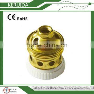 hot sale copper alluminium iron golden lamp holder base light bulb socket cap E26 E27 B22 E14