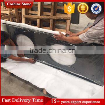 Prefab India Black Galaxy Granite Bathroom Vanity Top photo-4