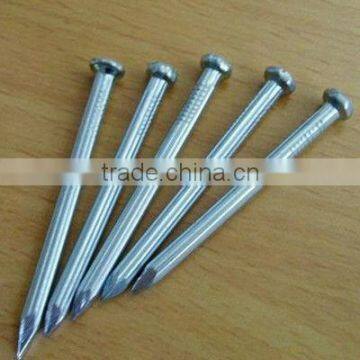 High-strength galvanized steel cement nail for construction