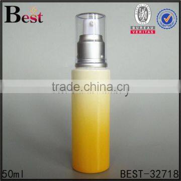 50ml China New Products Gradual Orange Matte Silver Aluminum Pump Glass Bottle China for Cosmetic Lotion photo-4