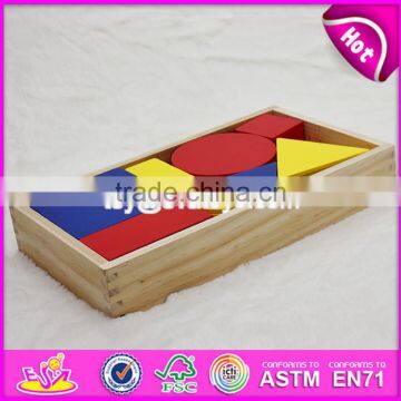 2017 New Design 48 Pieces Toddlers Educational Geometry Wooden Pattern Block Puzzles W13A107 photo-4