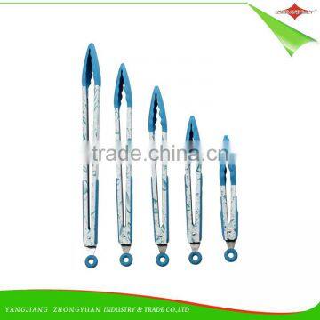 ZY-H2015 Versatile 14-inch Silicone Head Handle Kitchen Tong Function of Food Tongs photo-5