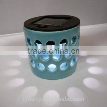 2015 newly launched Ceramic solar hollow out the lamp