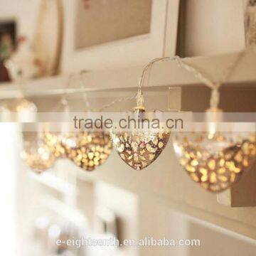 Cheap Oem 12 LED Heart Shape Solar Power Indoor Holiday Light photo-2