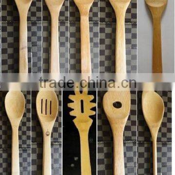 20cm kitchen bamboo utensils spoon,scroop slotted spoon,spatula