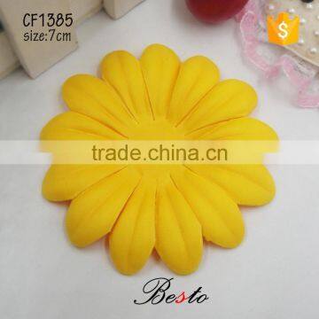 Wholesale cheap yellow sunflower silk flower petal for DIY baby headband