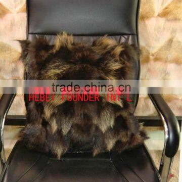 Luxury Raccoon fur cushion Covers