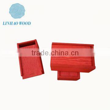 creative red wooden perfume packaging box for perfume bottles