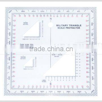 Kearing Chinese Manufacture Military Protractors Transparent Plastic Square Protractor #KMP-2 photo-3