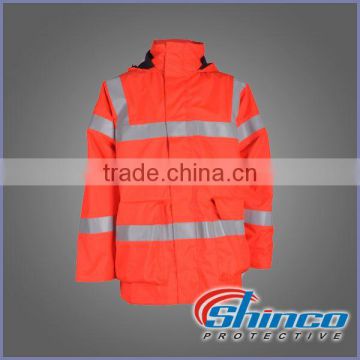 Eco cotton high visibility jacket for protective workwear