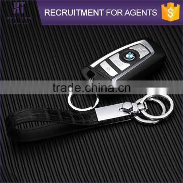 New Fashion Luxury Real Crocodile Skin Leather Key Ring Holder Top Selling Popular Custom Logo Car Key Chain