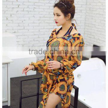 Sexy Sailed Women Sports Padded Bikini Swimwear With Mixed Print photo-2