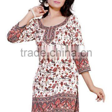 Printed Designer Canvas Crape Styles Kurtis