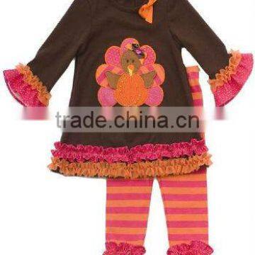 Girls Thanksgiving Outfit Tunic & Pink Legging Set Preorder