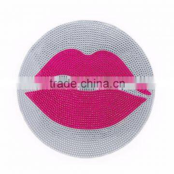 China Custom Stickers Factory Laptop Adhesive Rhinestone Stickers Pink Nail Polish Acrylic Sticker photo-5