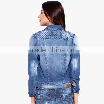 Wholesale OEM Custom Denim Jacket Fancy Girls From China HOYUGO photo-3
