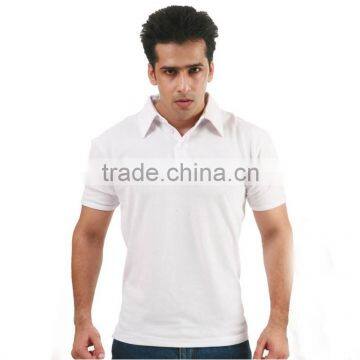 Fashion men's bulk white plain stand neck t-shirt shirt for men polo