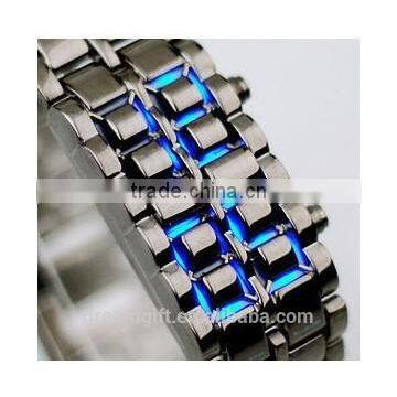 A Level 2016 Hot Lava Style Led Iron Watches Brand Watch Samurai LED Watch Red &blue Light Women&men Style photo-4