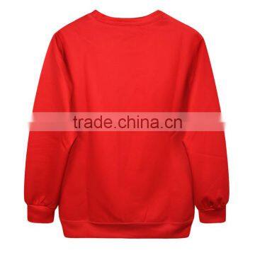 Fashion Style Red Printed Christmas Sweatshirt Wholesale photo-2