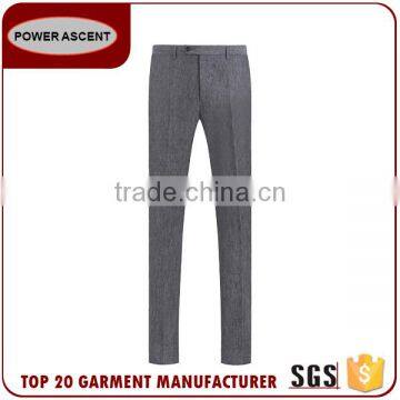 Hot Sale New Fashion Design Pupolar Linen Light Grey Formal Long Pants For Men