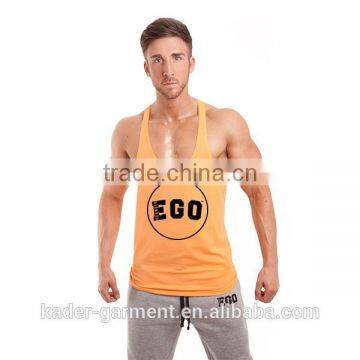 Screen Printing Mens Bodybuilding Gym Stringer Loose Fit