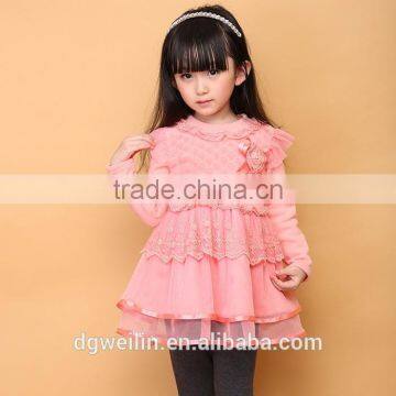 2016 pink boutique lace kids occasions dress