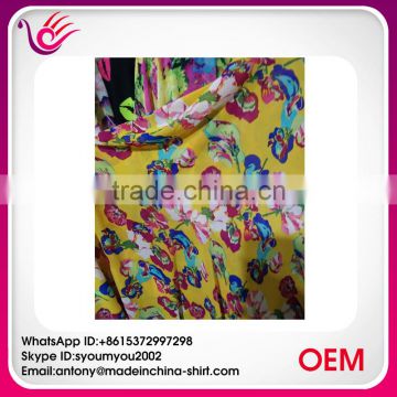 China supplier chiffon custom printed fabric design for Dresses CP108