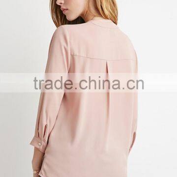 3/4 Sleeves Unlined Semi-sheer Cotton Sarees Blouse Designs for Fashion Woman Blouses photo-6