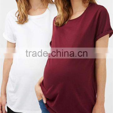 Wholesale plain pregnant women t shirt maternity clothes