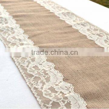 Lace and Burlap Table Runner,Laser Cut Felt Table Runner,Table Runner for Wedding Decoration photo-5