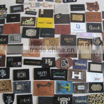 Hot Stamp Logo Leather Labels for Jeans Leather Label Patch, Leather Jacket Label photo-4